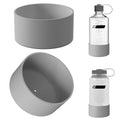 Linkidea 2 Pack Water Bottle Boot Compatible with Nalgene Sustain Wide Mouth 32oz/48oz, Narrow Mouth 32oz, Silicone Anti-Slip Bottle Bottom Bumper Protector (Grey) QT73