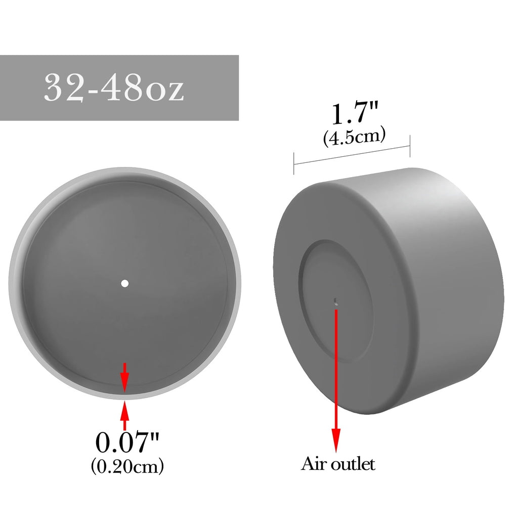 Linkidea 2 Pack Water Bottle Boot Compatible with Nalgene Sustain Wide Mouth 32oz/48oz, Narrow Mouth 32oz, Silicone Anti-Slip Bottle Bottom Bumper Protector (Grey) QT73