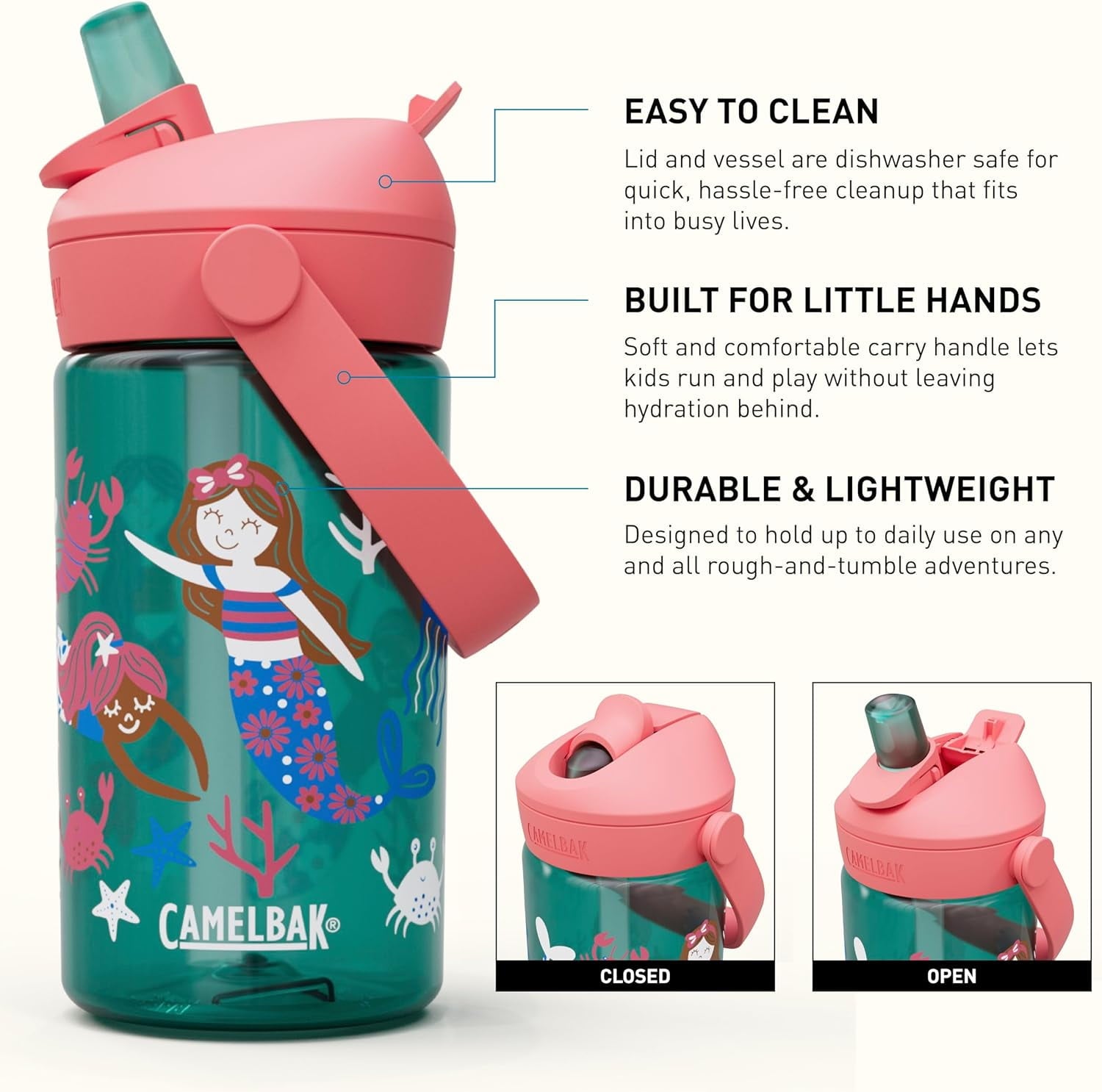 Camelbak Thrive™ Flip Straw Kids 14oz Bottle, Friendly Forest CWB0