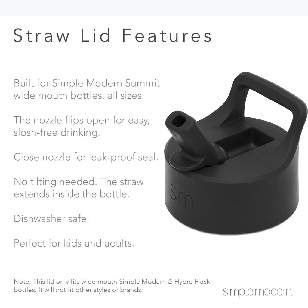 Simple Modern Summit Water Bottle Straw Lid Vacuum Insulated Stainless Steel Bottle | 18 fl oz 3NMA