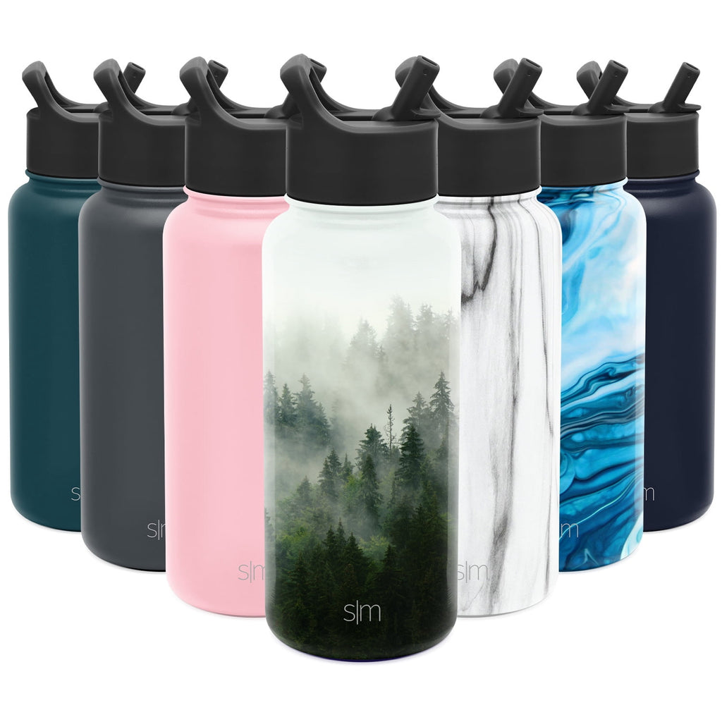 Simple Modern Summit Water Bottle Straw Lid Vacuum Insulated Stainless Steel Bottle | 18 fl oz 3NMA