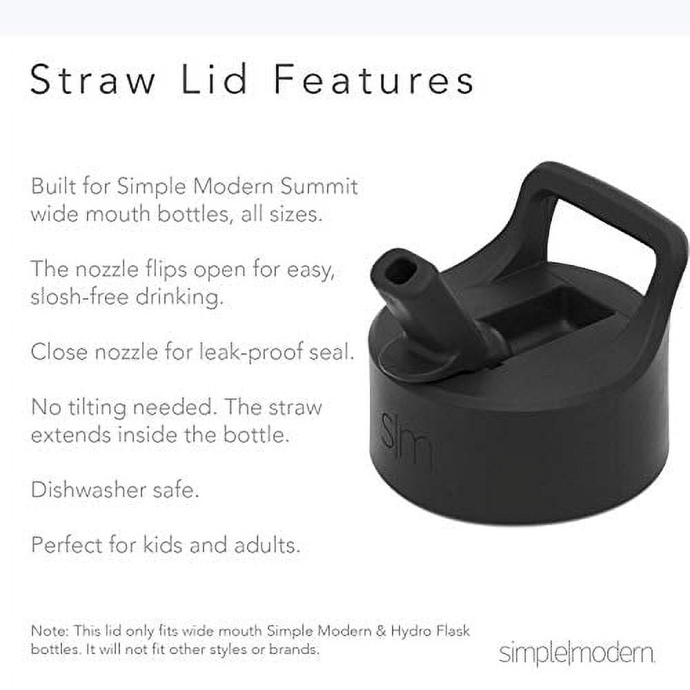 Simple Modern Summit Water Bottle Straw Lid Vacuum Insulated Stainless Steel Bottle | 18 fl oz 3NMA
