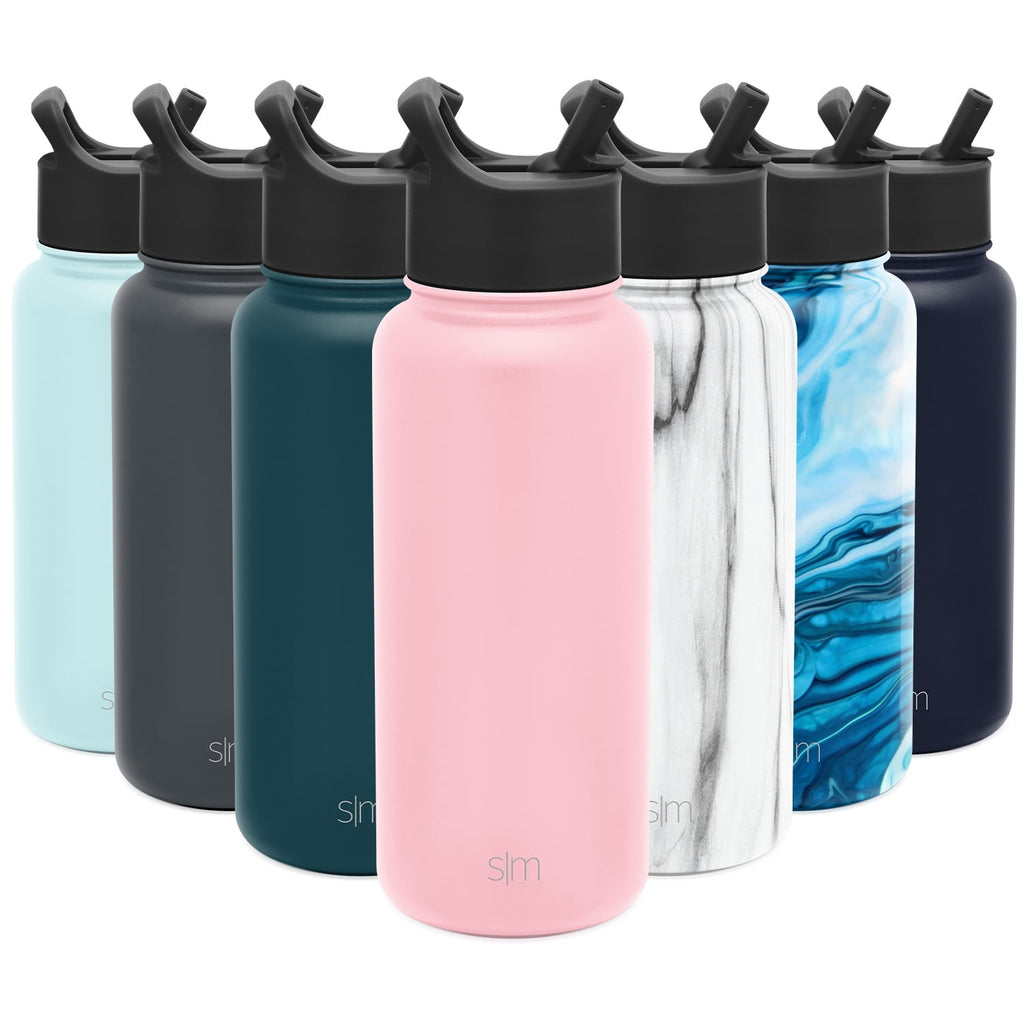 Simple Modern Summit Water Bottle Straw Lid Vacuum Insulated Stainless Steel Bottle | 18 fl oz 3NMA
