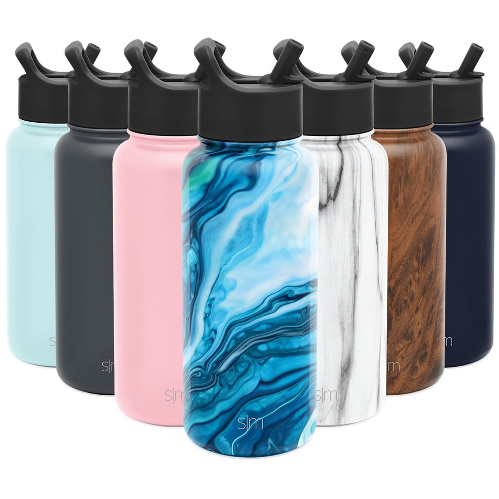 Simple Modern Summit Water Bottle Straw Lid Vacuum Insulated Stainless Steel Bottle | 18 fl oz 3NMA