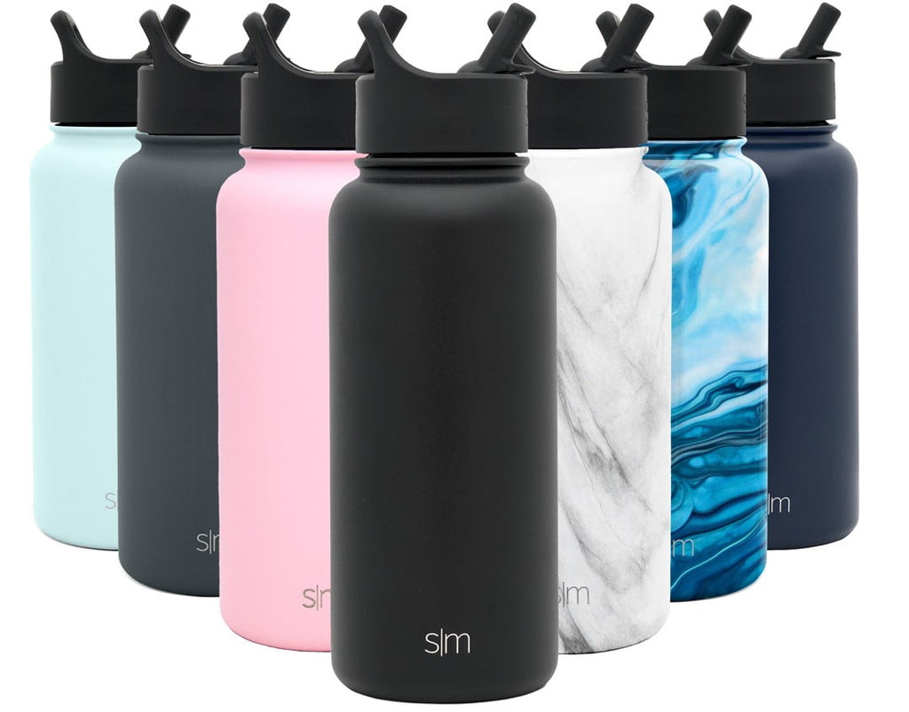 Simple Modern Summit Water Bottle Straw Lid Vacuum Insulated Stainless Steel Bottle | 18 fl oz 3NMA