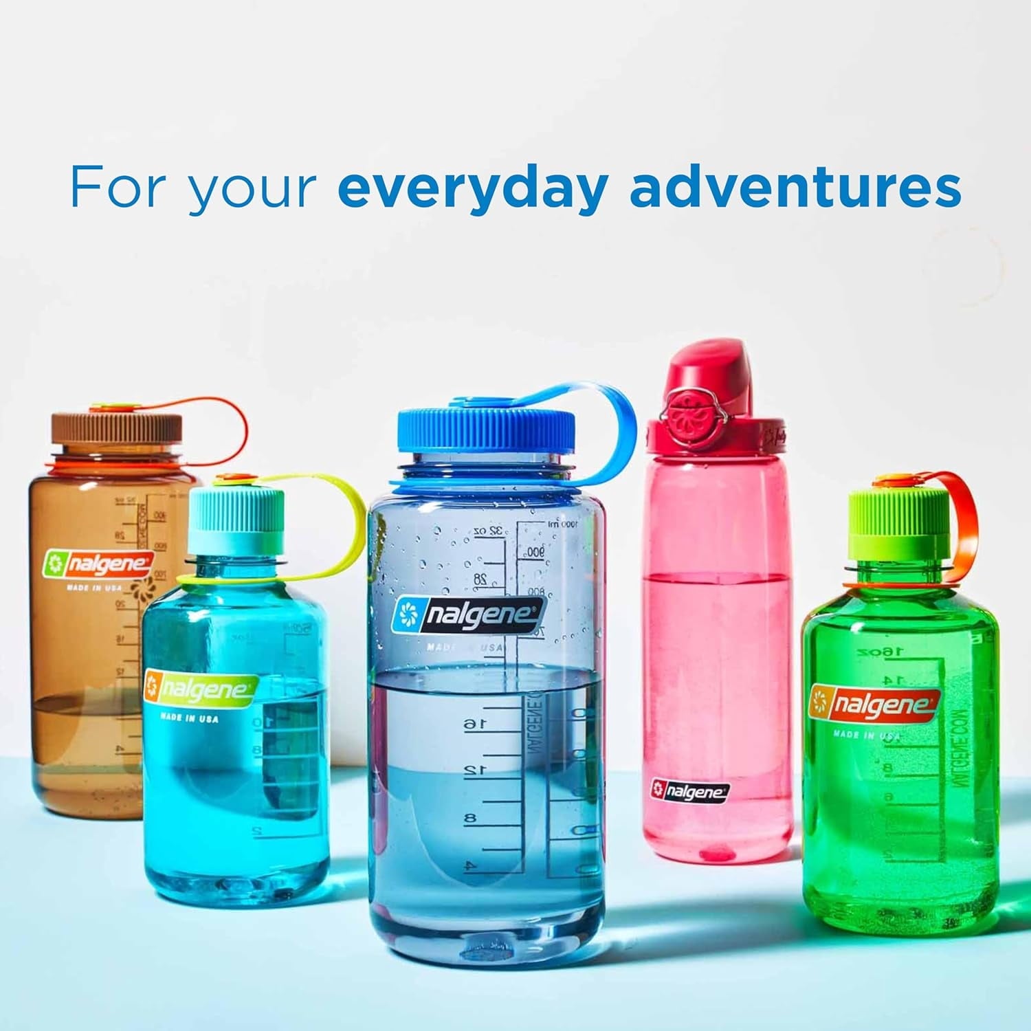 Nalgene Sustain Tritan BPA-Free Water Bottle Made with Material Derived from 50% Plastic Waste, 32 OZ, Narrow Mouth, Pear 8SVB