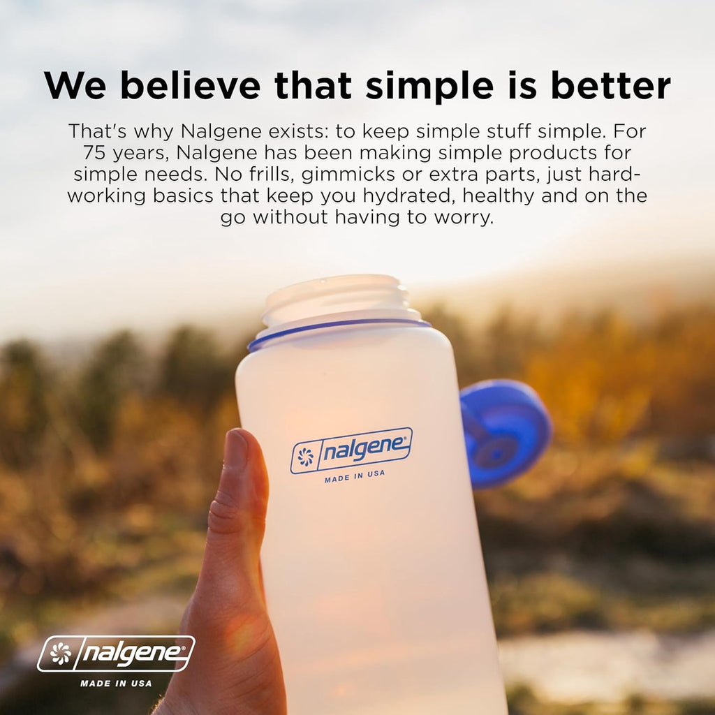 Nalgene Sustain Tritan BPA-Free Water Bottle Made with Material Derived from 50% Plastic Waste, 32 OZ, Narrow Mouth, Pear 8SVB