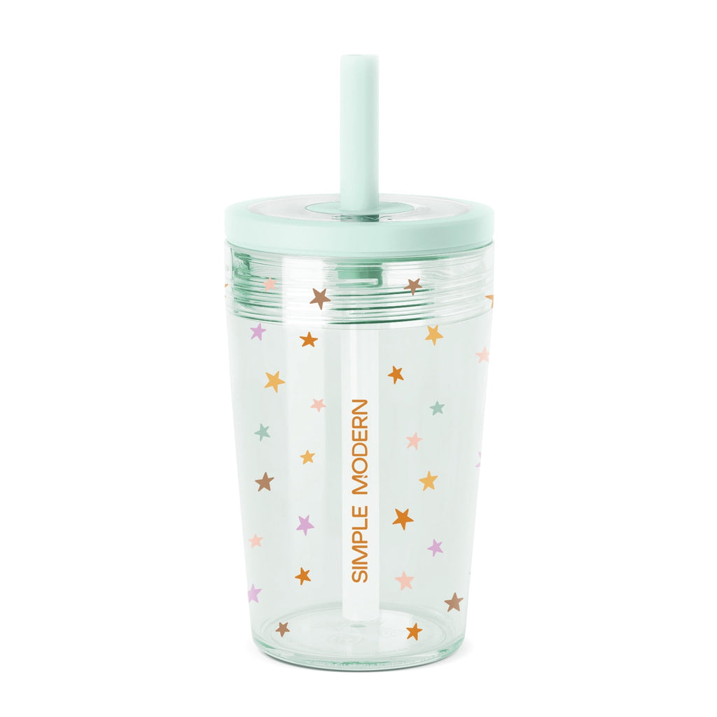 Simple Modern 12 fl oz Tritan Plastic Junior Tumbler with Silicone Straw Lid for Toddlers | Stars BBU4