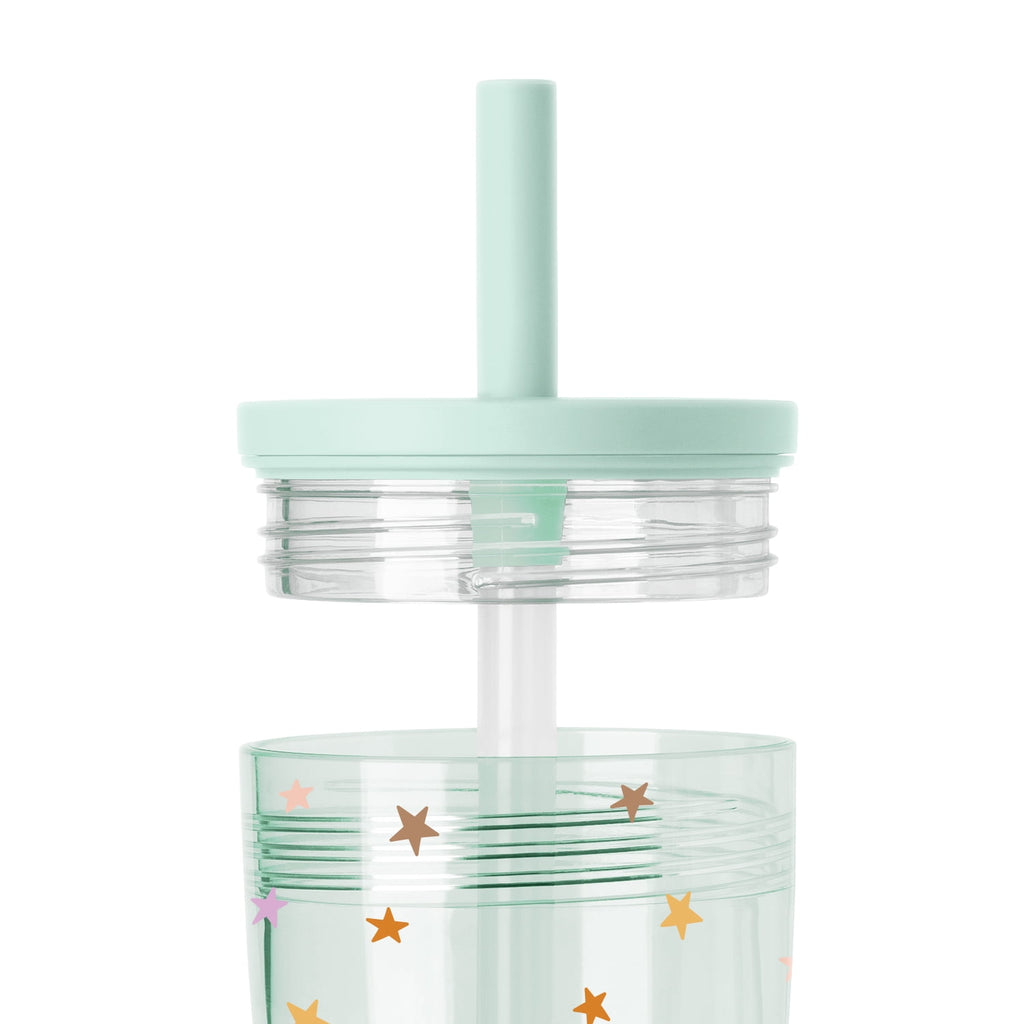 Simple Modern 12 fl oz Tritan Plastic Junior Tumbler with Silicone Straw Lid for Toddlers | Stars BBU4