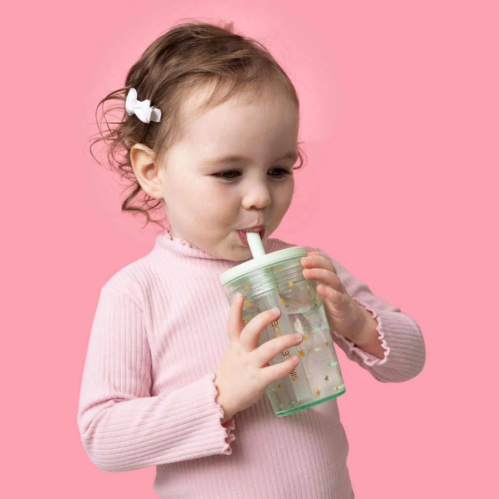 Simple Modern 12 fl oz Tritan Plastic Junior Tumbler with Silicone Straw Lid for Toddlers | Stars BBU4
