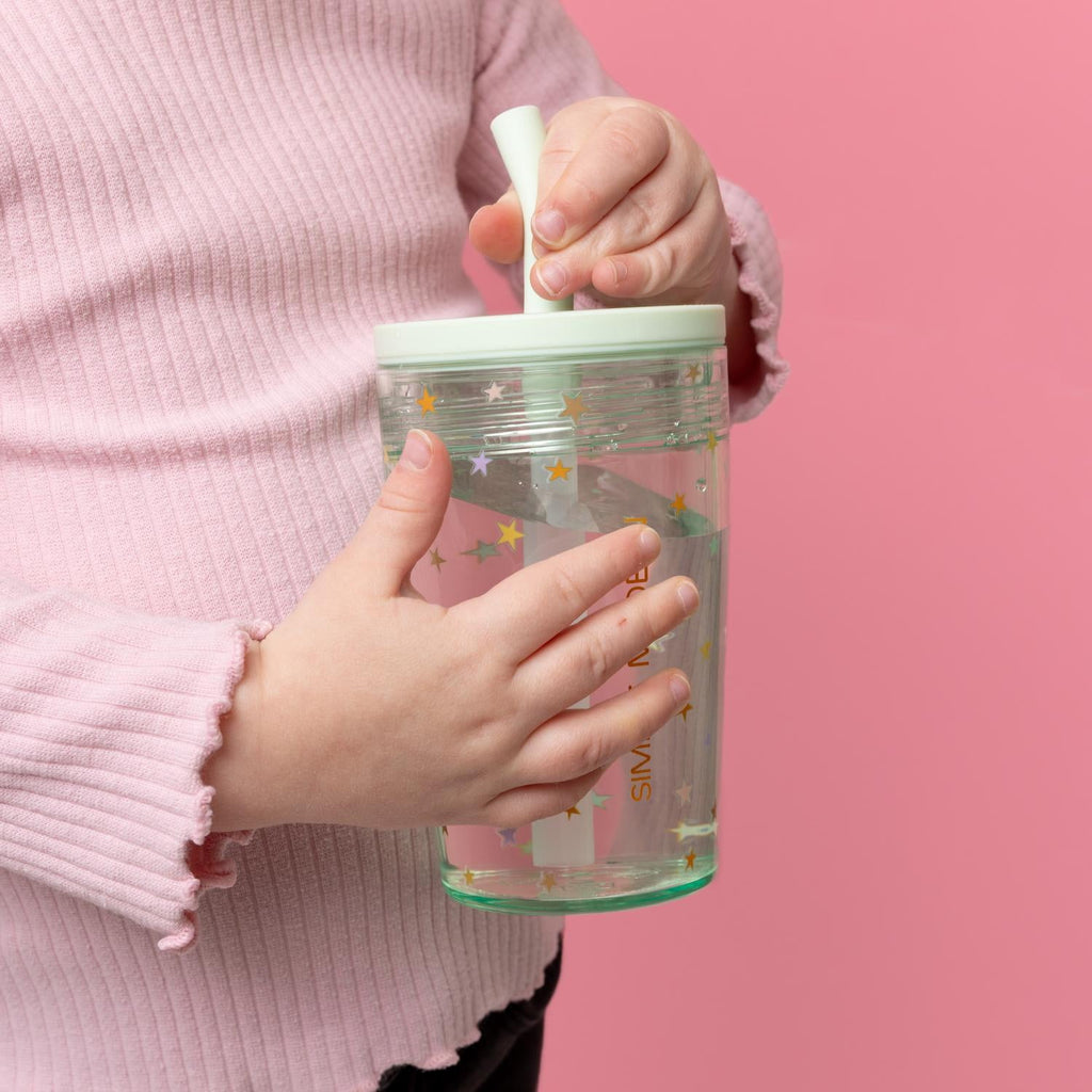 Simple Modern 12 fl oz Tritan Plastic Junior Tumbler with Silicone Straw Lid for Toddlers | Stars BBU4