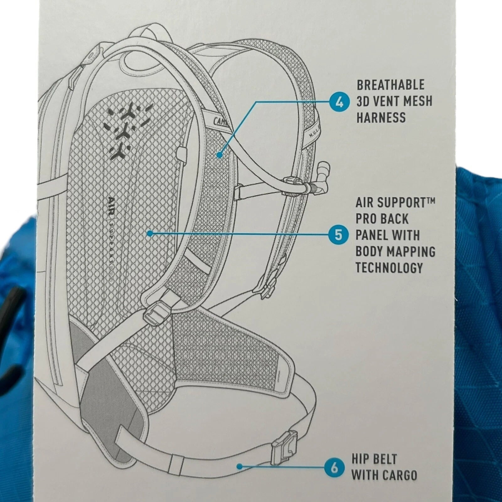 CAMELBAK M.U.L.E Pro 14L Bike Hydration Backpack 100 oz, Ibiza Blue/Orange NM6K