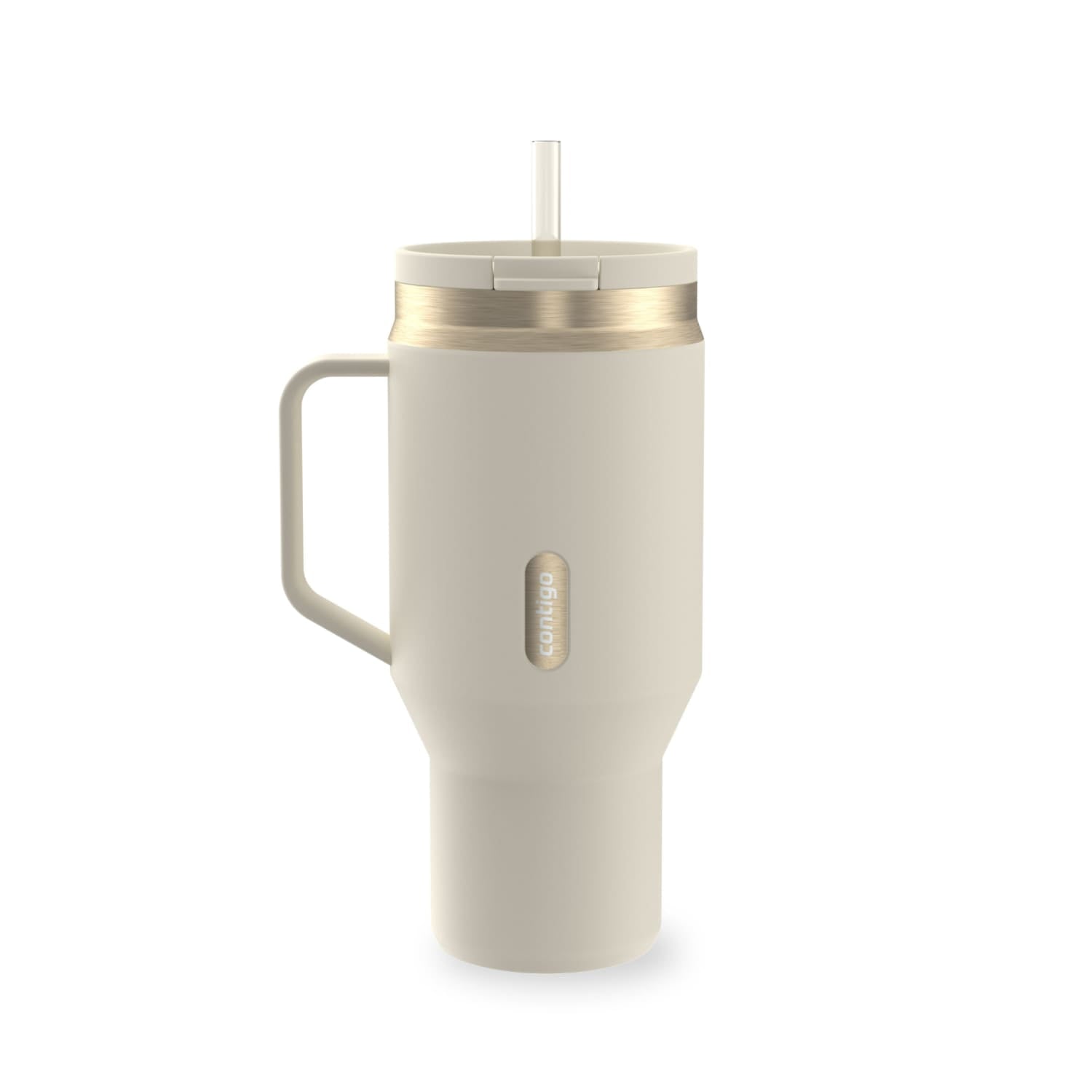 Contigo SnapSeal Leakproof Stainless Steel Reusable Water Bottle Tumbler with Side Handle, Black/Bronze, 30 oz 8Z9N