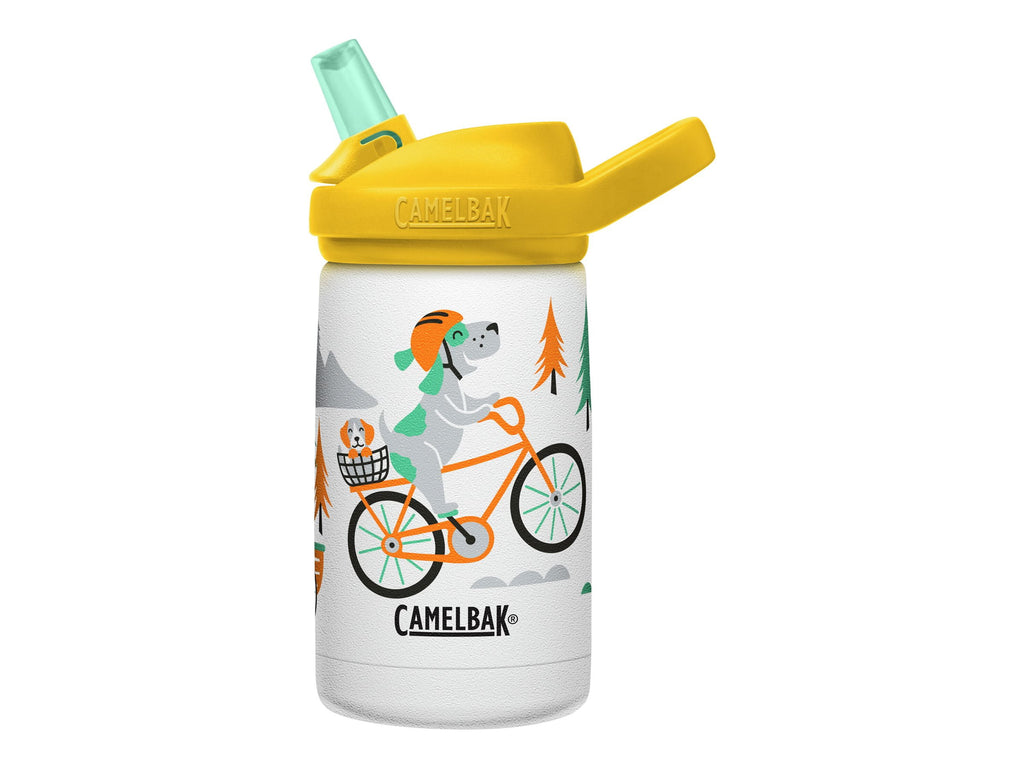 CamelBak Eddy+ Kids - Water bottle - Size 4.25 in x 2.91 in - Height 6.5 in - 12 fl.oz - biking dogs 977H
