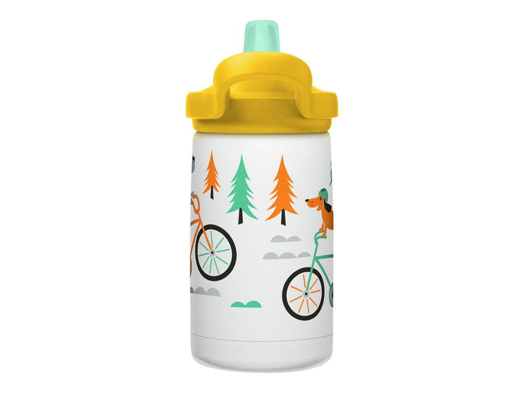 CamelBak Eddy+ Kids - Water bottle - Size 4.25 in x 2.91 in - Height 6.5 in - 12 fl.oz - biking dogs 977H