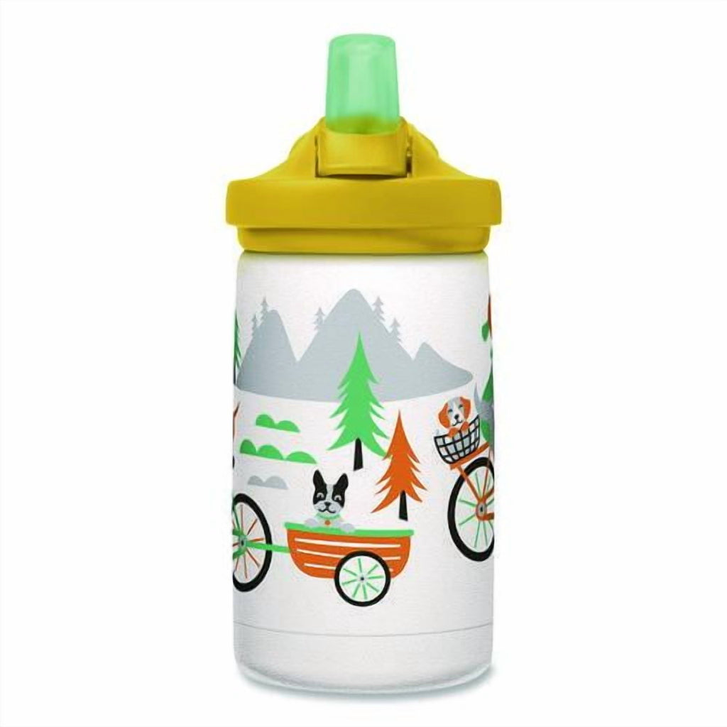 CamelBak Eddy+ Kids - Water bottle - Size 4.25 in x 2.91 in - Height 6.5 in - 12 fl.oz - biking dogs 977H