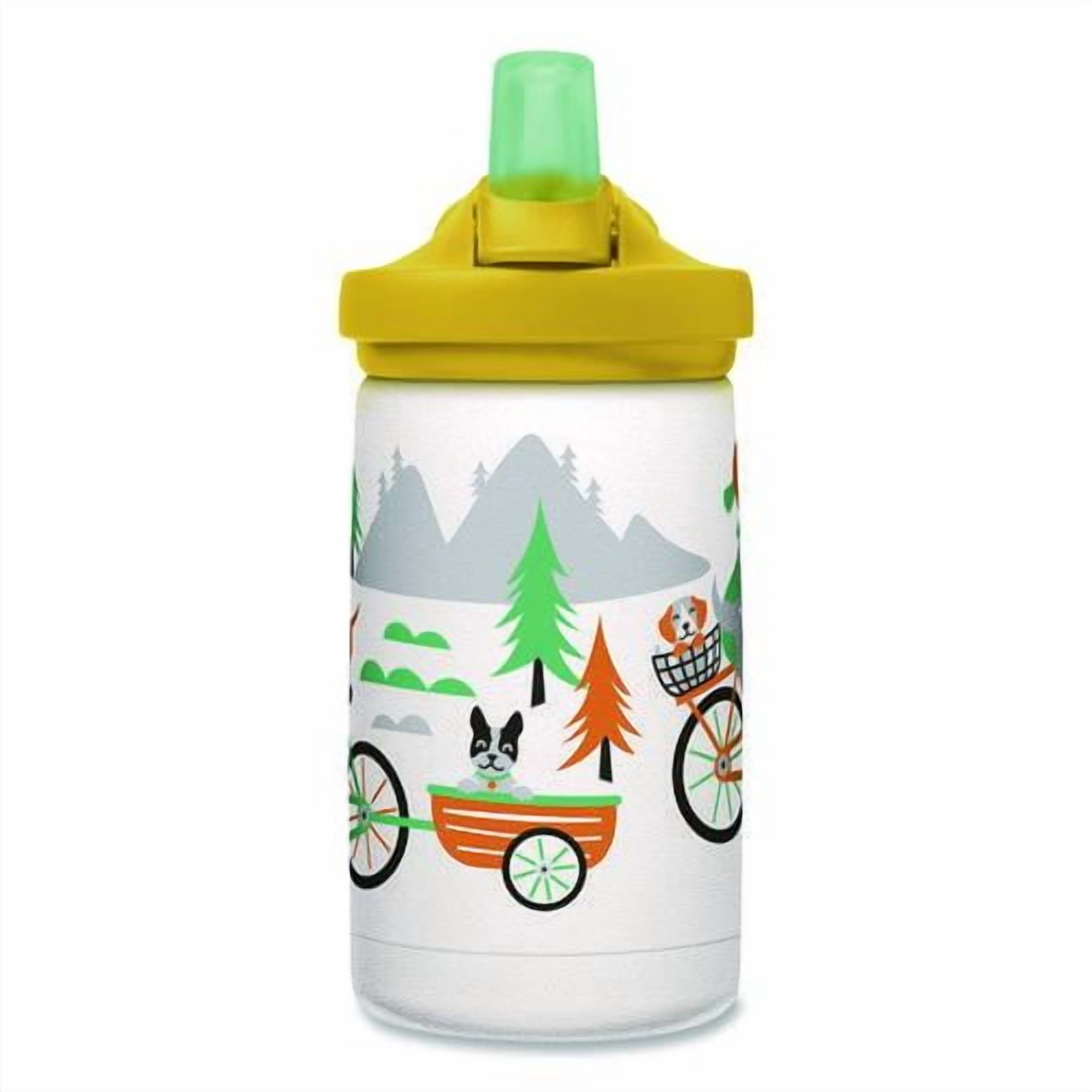 CamelBak Eddy+ Kids - Water bottle - Size 4.25 in x 2.91 in - Height 6.5 in - 12 fl.oz - biking dogs 977H