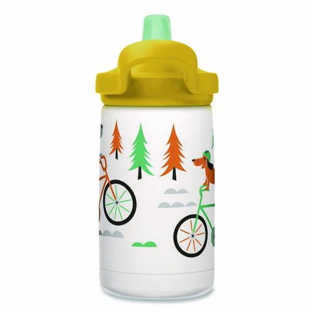 CamelBak Eddy+ Kids - Water bottle - Size 4.25 in x 2.91 in - Height 6.5 in - 12 fl.oz - biking dogs 977H