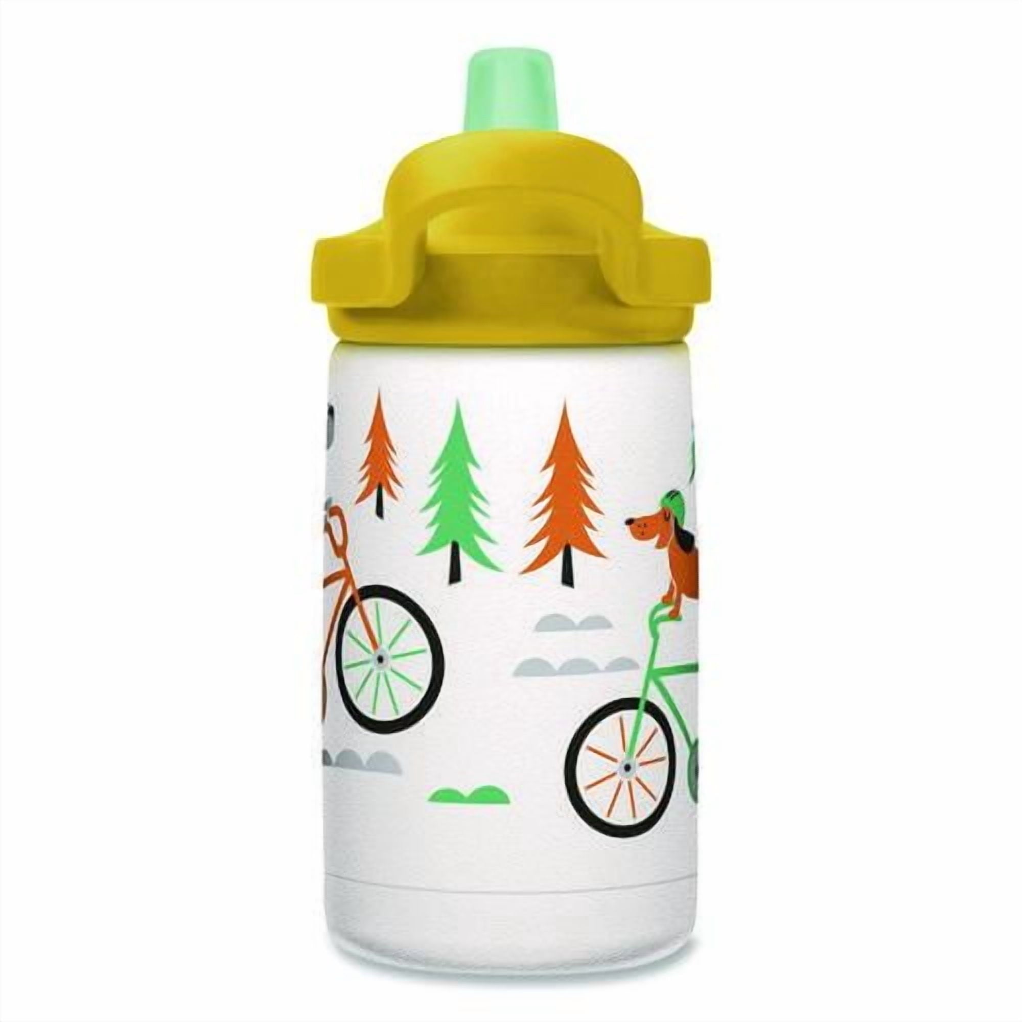 CamelBak Eddy+ Kids - Water bottle - Size 4.25 in x 2.91 in - Height 6.5 in - 12 fl.oz - biking dogs 977H