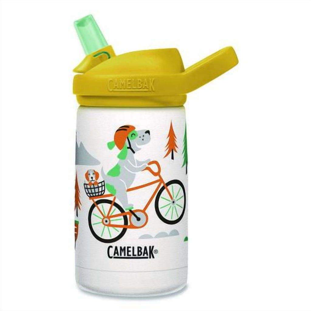 CamelBak Eddy+ Kids - Water bottle - Size 4.25 in x 2.91 in - Height 6.5 in - 12 fl.oz - biking dogs 977H