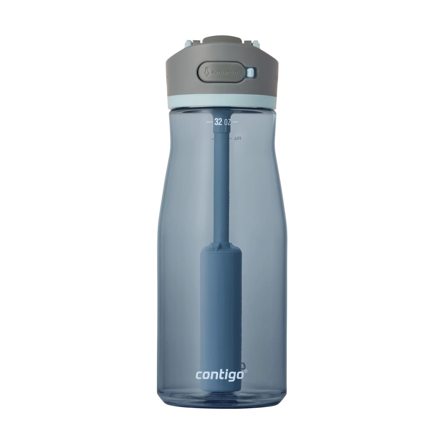 Contigo Wells Plastic Filter Water Bottle with AUTOSPOUT Straw Lid, 32 oz., Dark Ice 1YH4