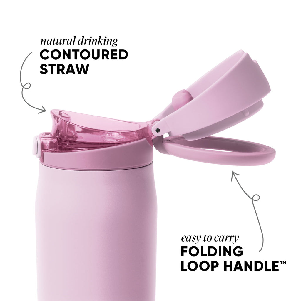 Simple Modern 24oz Mesa Loop Water Bottle with Covered Spout | Pink Champagne 6M96