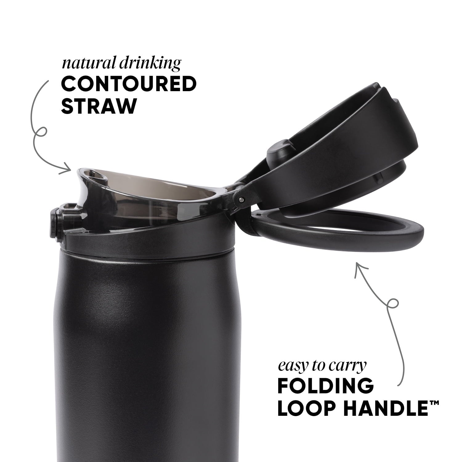 Simple Modern 24oz Mesa Loop Water Bottle with Covered Spout | Pink Champagne 6M96