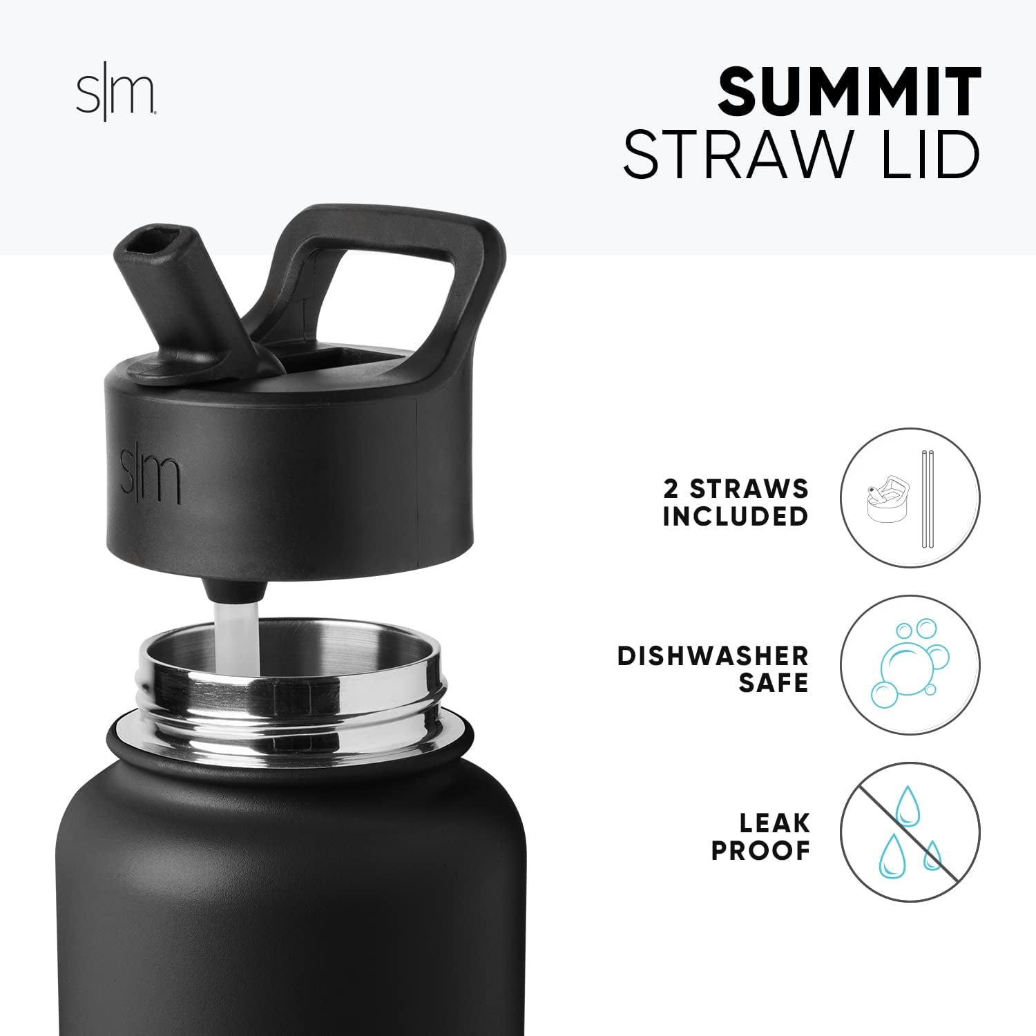 Simple Modern Kids Water Bottle with Straw Lid Vacuum Insulated Stainless Steel Metal Thermos Bottles | Reusable Leak Proof BPA-Free Flask for School | Summit Collection | 18oz, Blush -Blush 01Q9