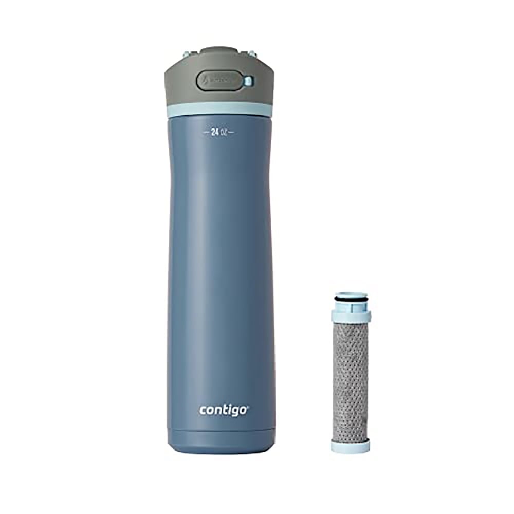 Contigo 24 oz. Wells Chill Stainless Steel Filter Bottle w/ Filters - Dark Ice 5I40