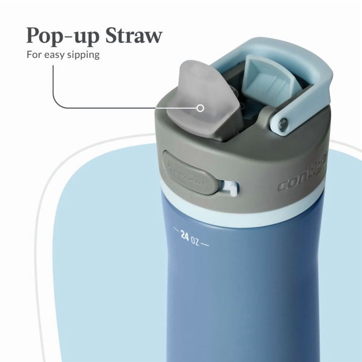 Contigo 24 oz. Wells Chill Stainless Steel Filter Bottle w/ Filters - Dark Ice 5I40