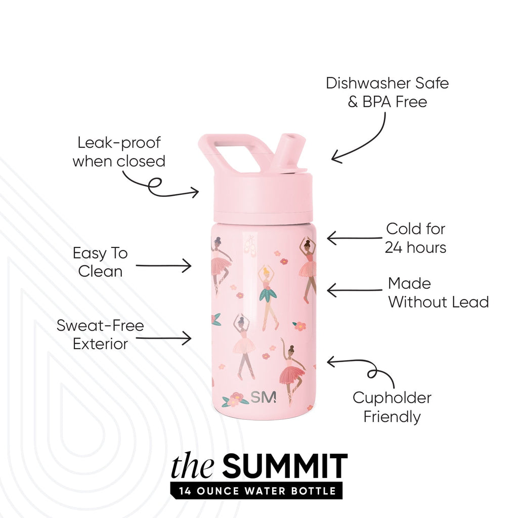 Simple Modern 14oz Summit Water Bottle with Straw Lid | Confetti TJ28
