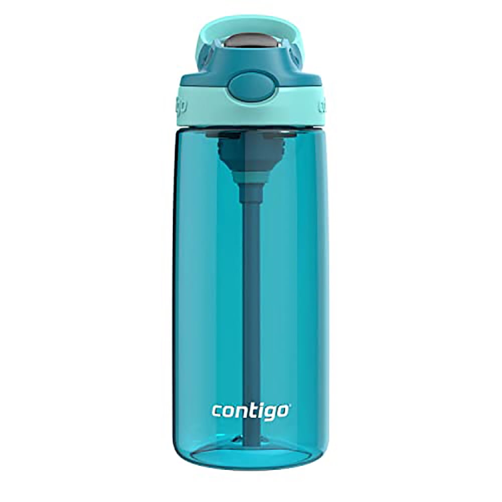 Contigo Leakproof lid 591 mL Juniper Jade Aubrey Plastic Water Bottle with Straw 7L8Q