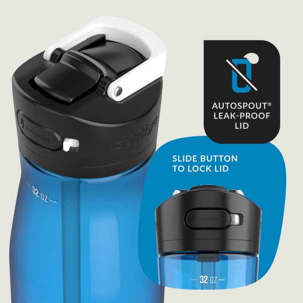 Contigo Ashland 2.0 32 oz Licorice BPA Free Water Bottle 715E