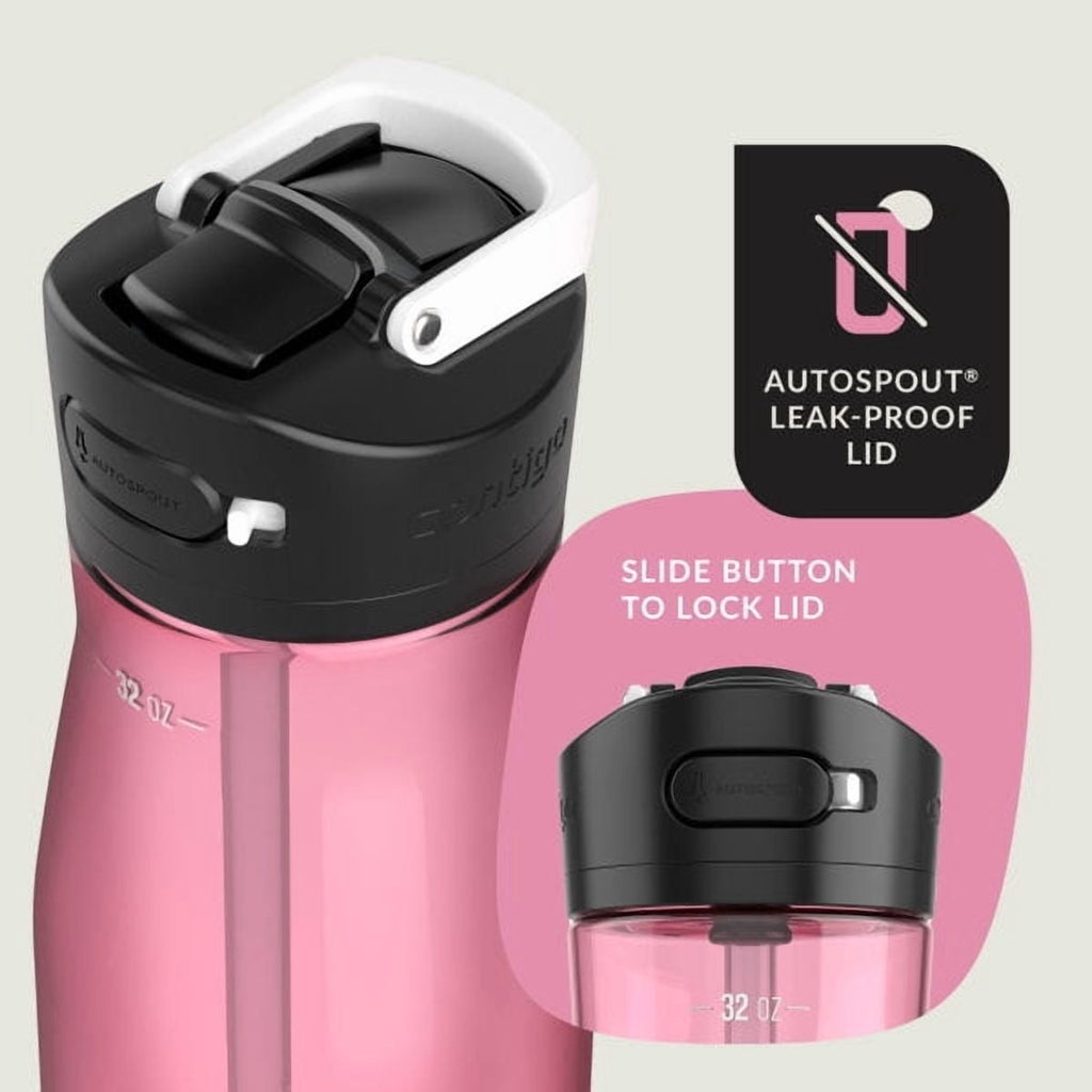 Contigo Ashland 2.0 32 oz Licorice BPA Free Water Bottle 715E