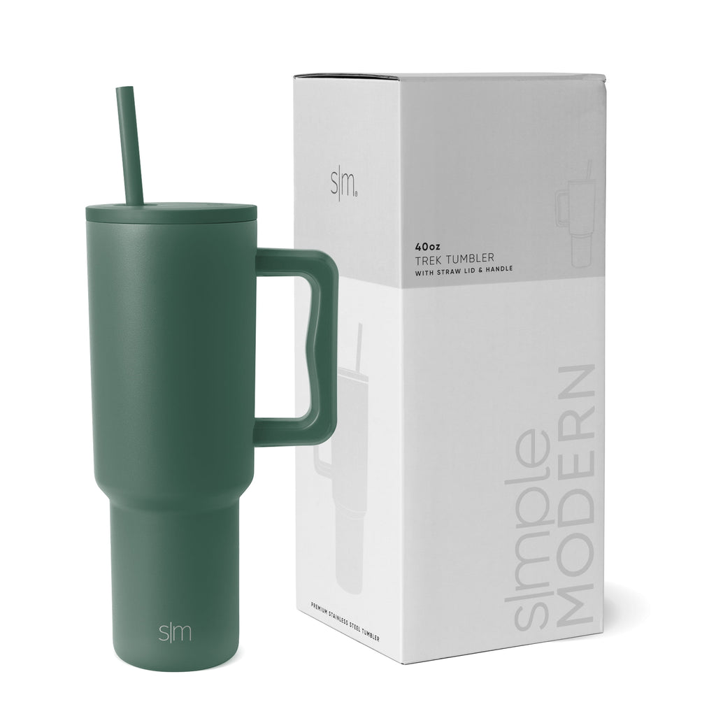 Simple Modern 40 fl oz Insulated Stainless Steel Trek Tumbler with Straw Lid | 80s Mix VCO2
