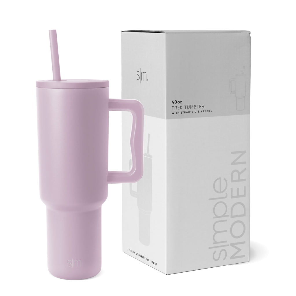 Simple Modern 40 fl oz Insulated Stainless Steel Trek Tumbler with Straw Lid | 80s Mix VCO2