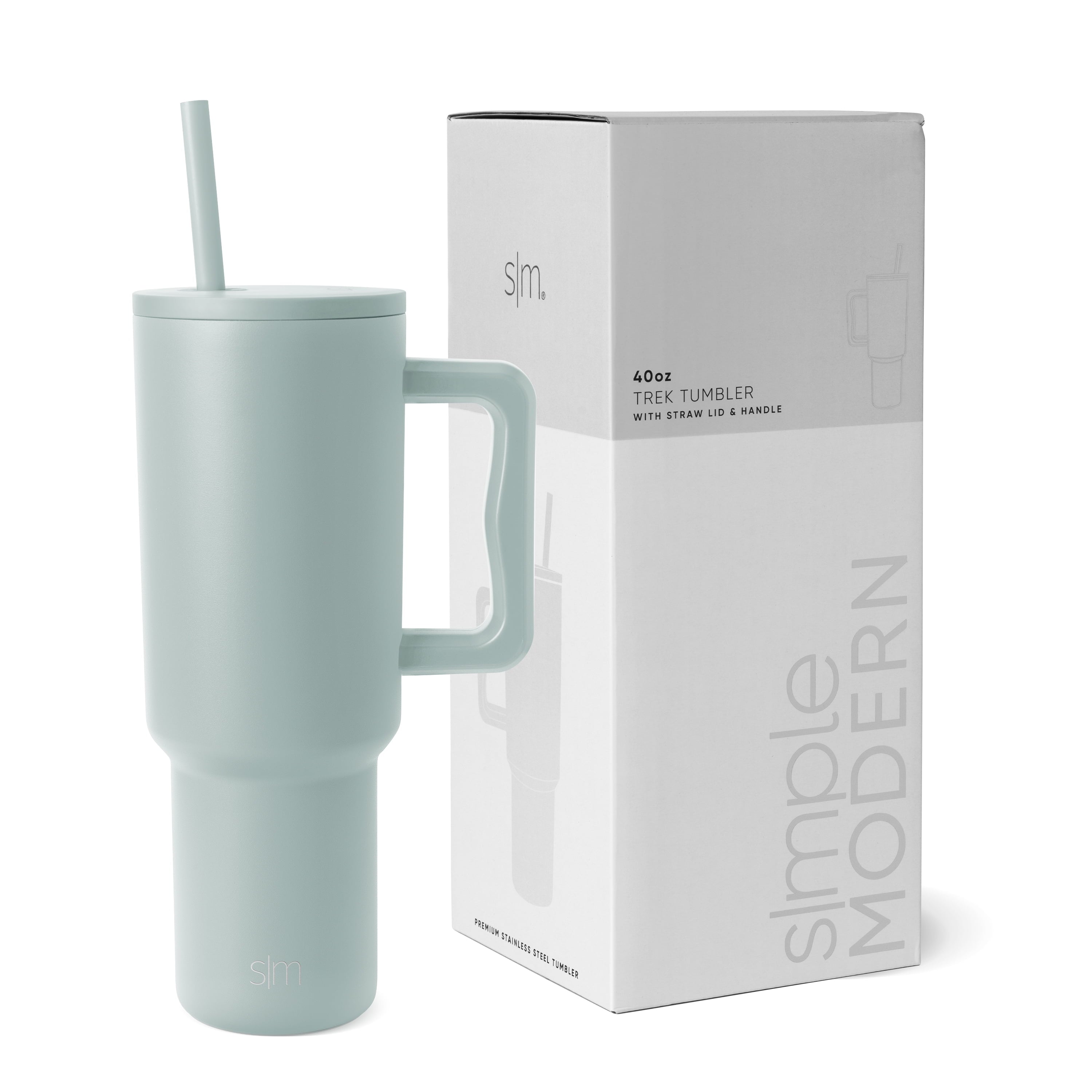Simple Modern 40 fl oz Insulated Stainless Steel Trek Tumbler with Straw Lid | 80s Mix VCO2