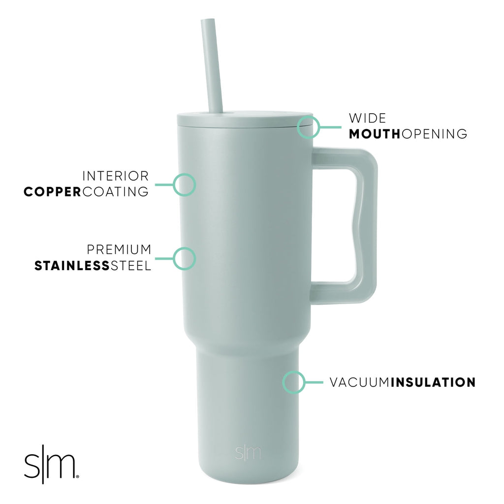 Simple Modern 40 fl oz Insulated Stainless Steel Trek Tumbler with Straw Lid | 80s Mix VCO2