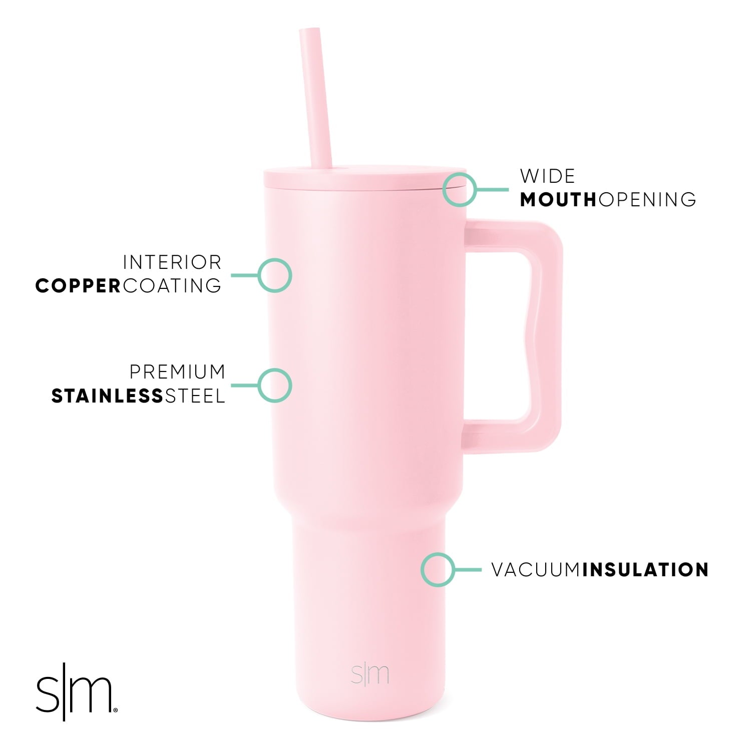 Simple Modern 40 fl oz Insulated Stainless Steel Trek Tumbler with Straw Lid | 80s Mix VCO2