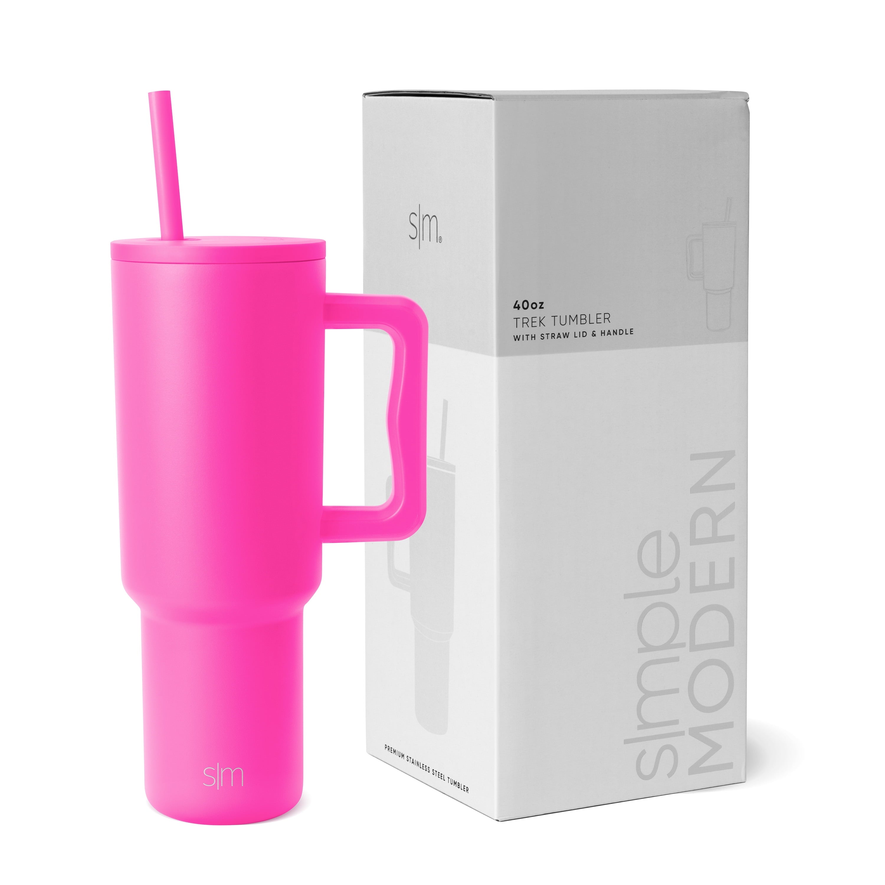 Simple Modern 40 fl oz Insulated Stainless Steel Trek Tumbler with Straw Lid | 80s Mix VCO2