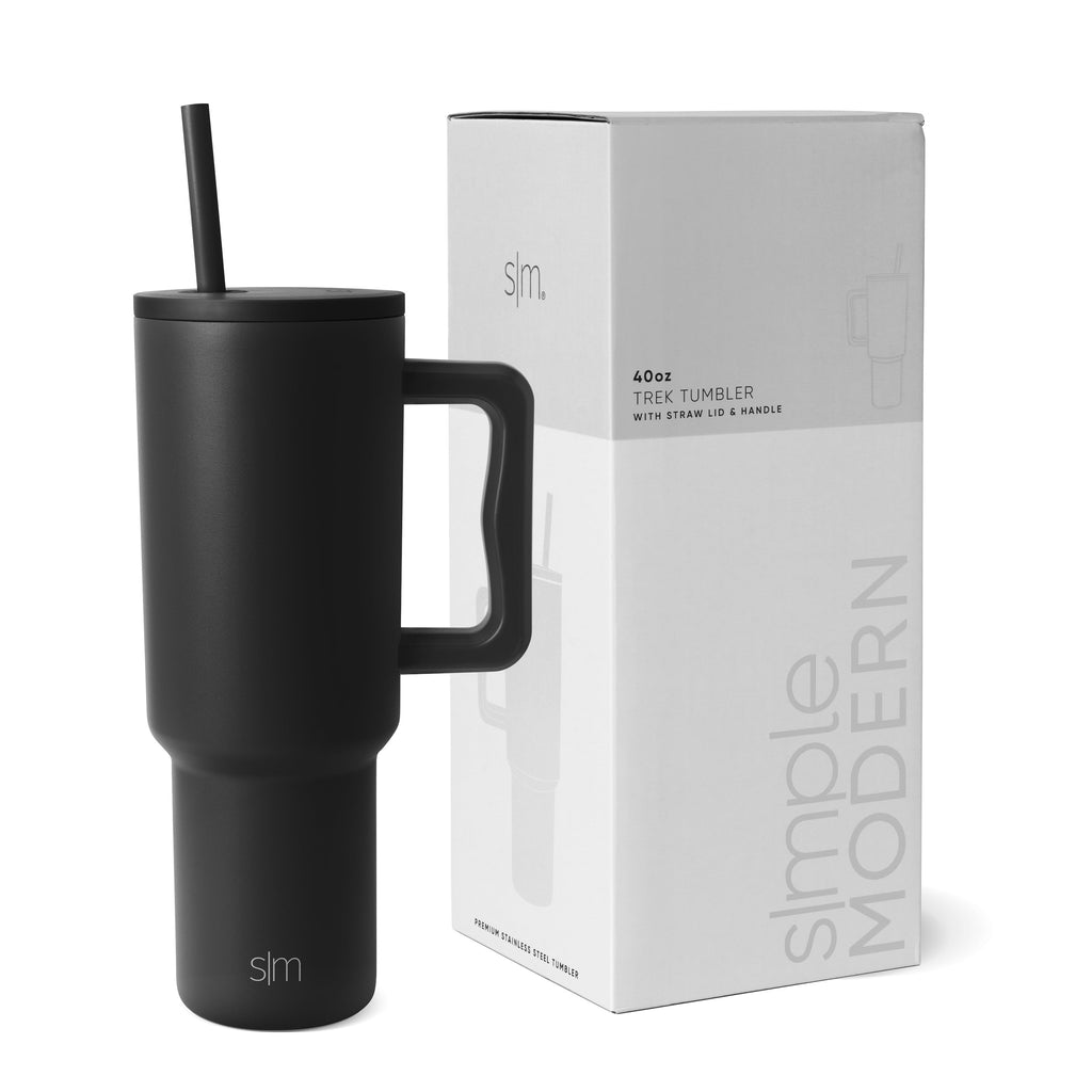 Simple Modern 40 fl oz Insulated Stainless Steel Trek Tumbler with Straw Lid | 80s Mix VCO2