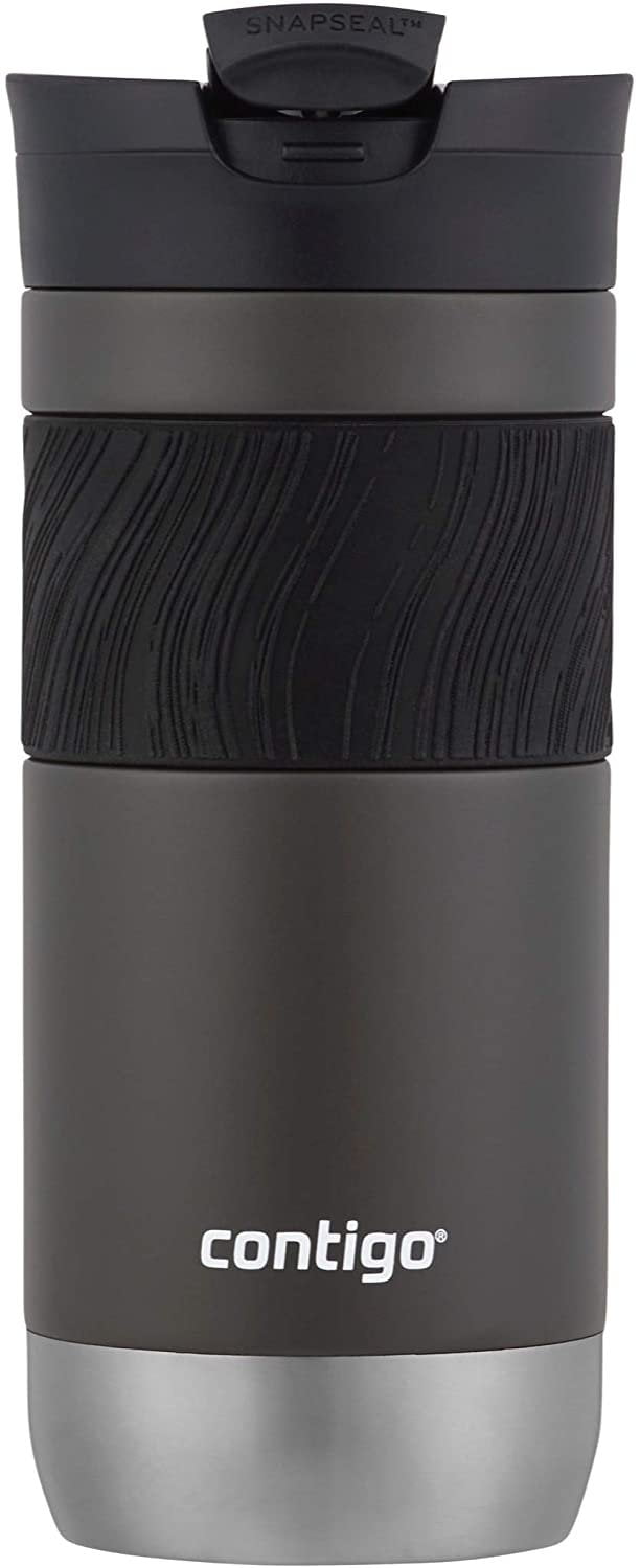 Contigo Byron 2.0 Stainless Steel Travel Mug with SNAPSEAL Lid and Grip, 20 oz, Sake &amp; Blue Corn, 2-Pack ICRC