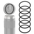 Linkidea 6 Pack Water Bottle Gasket Replacement Compatible with Contigo Byron Snapseal Travel Mug 16oz/20oz, Silicone O Ring Leak Proof Rubber Seal with Tweezer for Bottle Lid, Black GMQ3