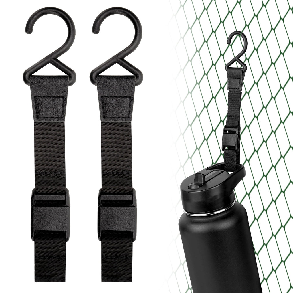 Linkidea 2 Pack Fence Hooks for Waterbottle, Compatible with Stanley, Nalgene, IRON FLASK with Handle Bottle &amp; Tumbler, S Shaped Hook Hanger Magnetic Buckle for Outdoor Sports Camping R6TO