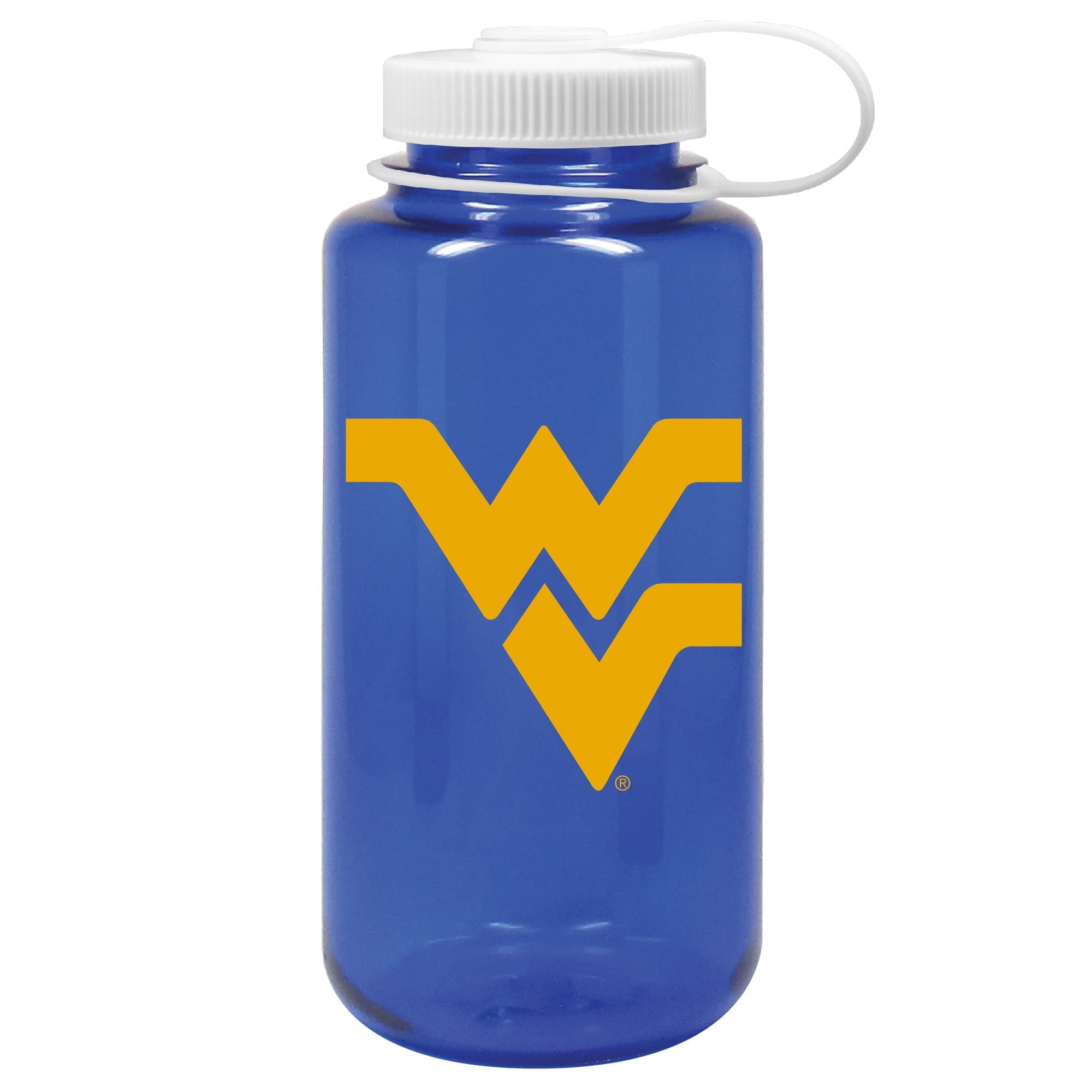 Navy West Virginia Mountaineers 32oz. Nalgene Sustainable Wide Mouth Water Bottle I0RE