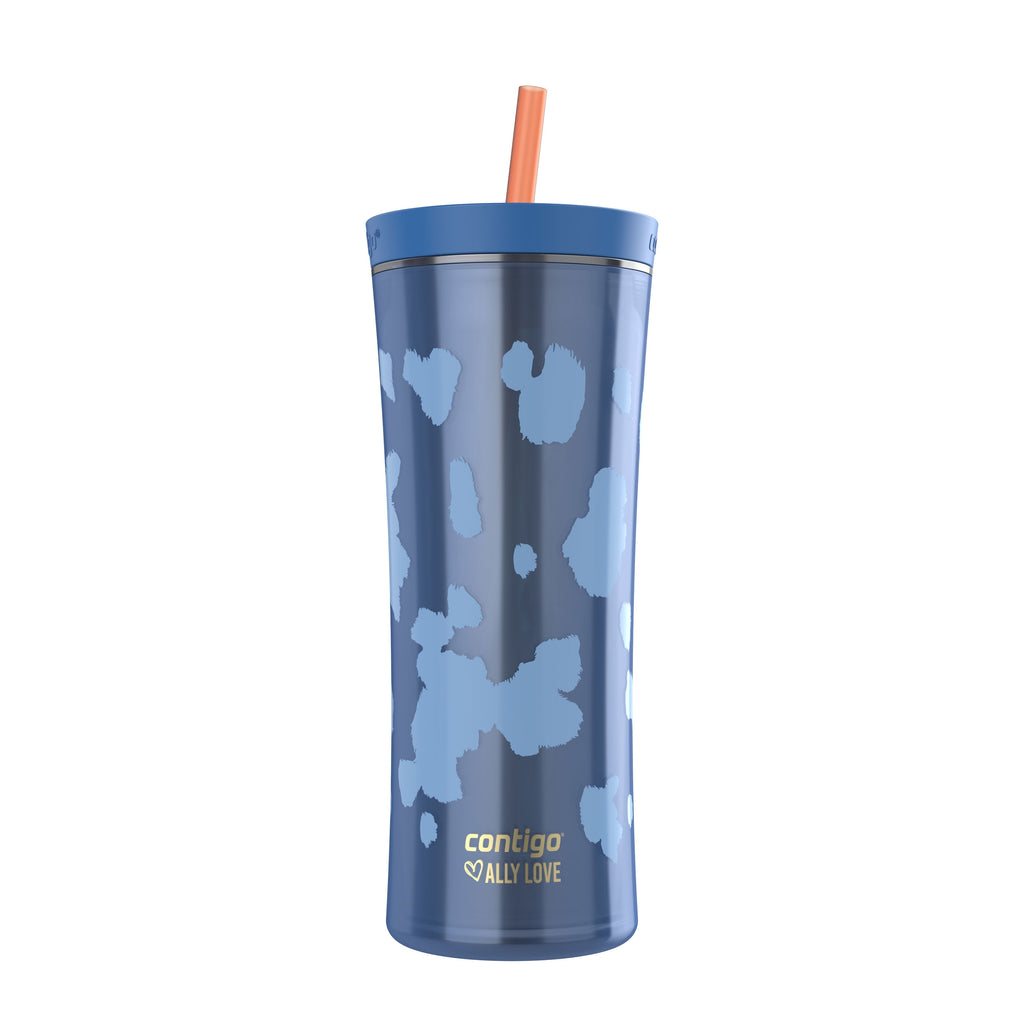 Contigo 20oz Shake &amp; Go Tumbler, Plastic with Straw, Stellar Jay Cowhide Couture HRSI
