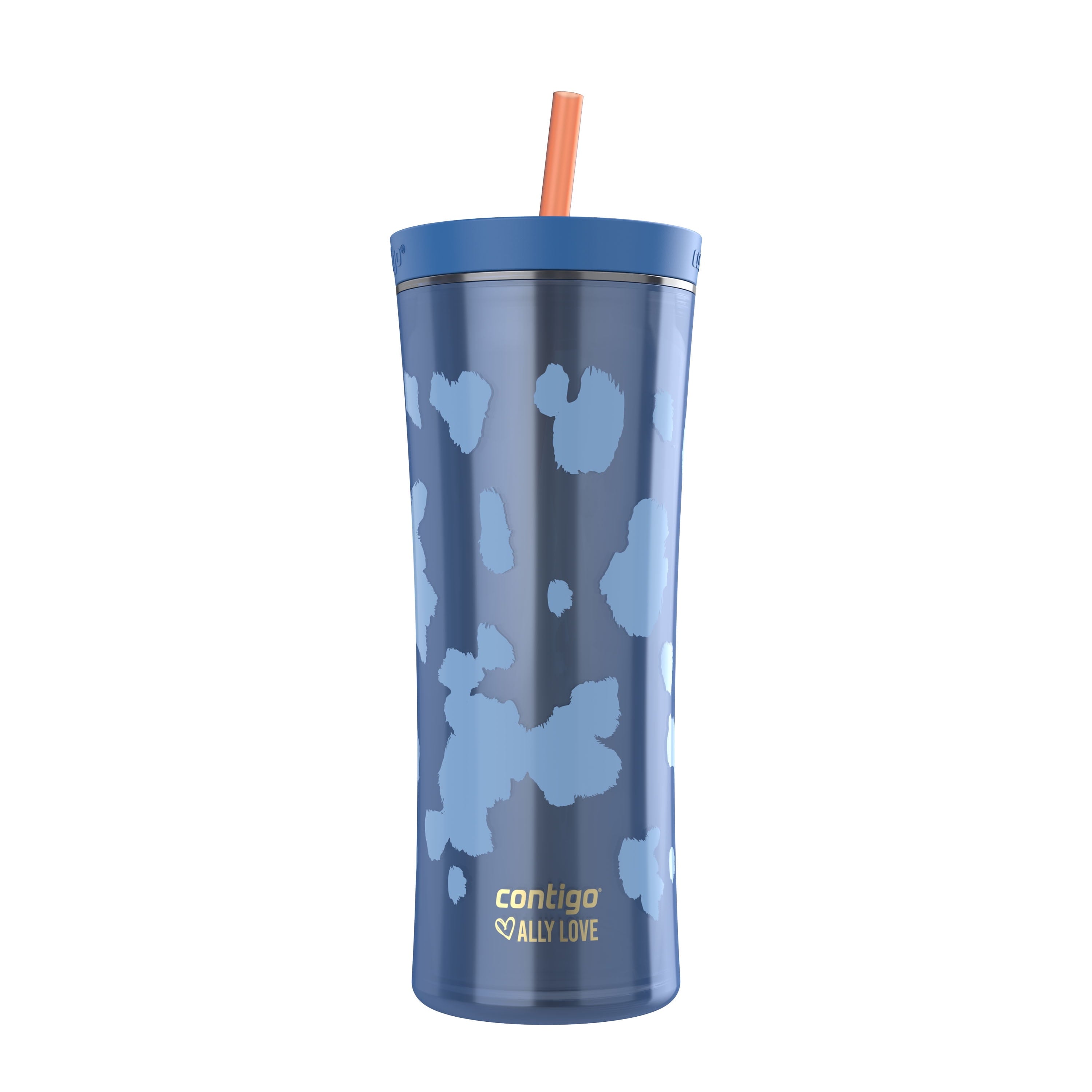 Contigo 20oz Shake &amp; Go Tumbler, Plastic with Straw, Stellar Jay Cowhide Couture HRSI