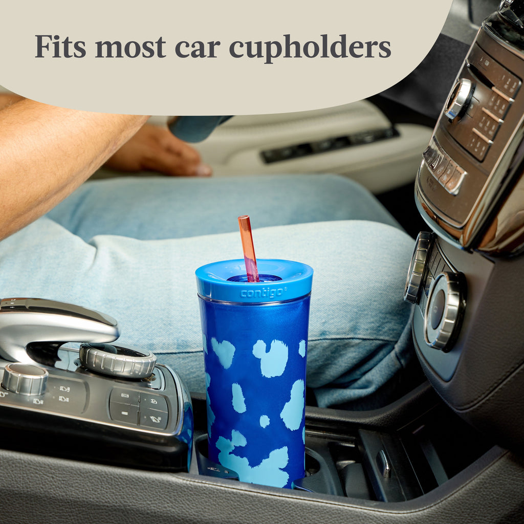 Contigo 20oz Shake &amp; Go Tumbler, Plastic with Straw, Stellar Jay Cowhide Couture HRSI