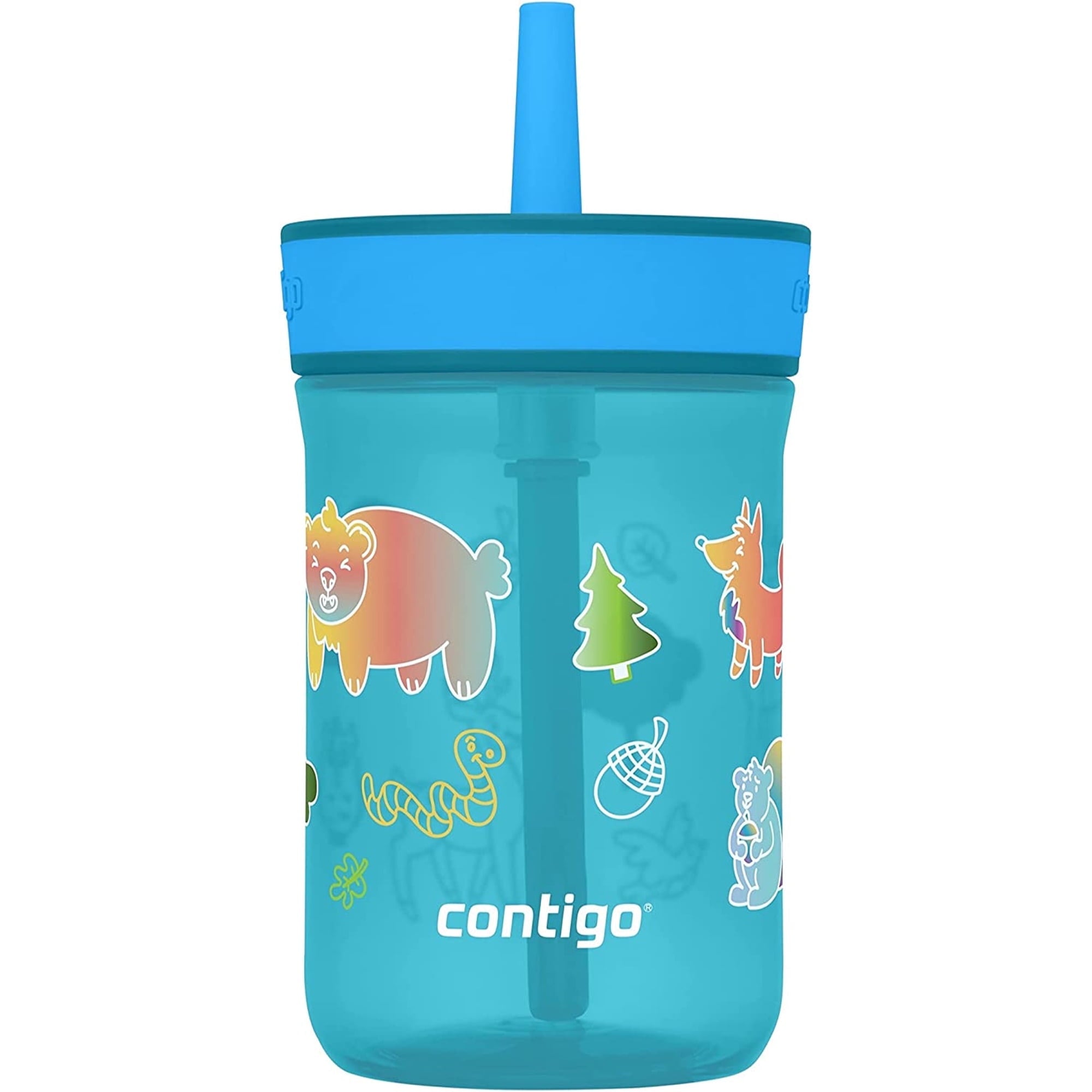 Contigo Kid's 14 oz. Leighton Tumbler with Straw - Juniper/Blue Forest 95GT
