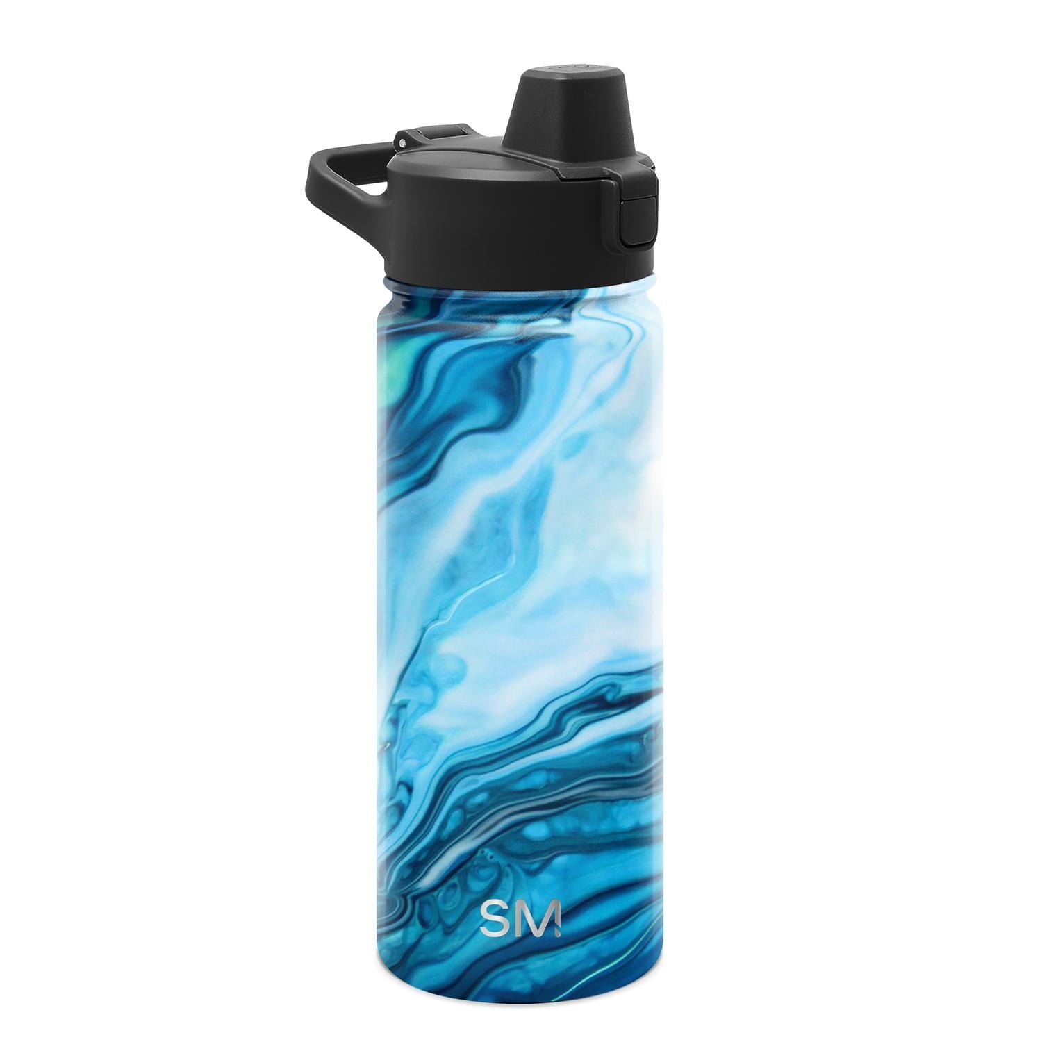 Simple Modern 18 fl oz Insulated Stainless Steel Summit Water Bottle with Covered Silicone Straw Lid | Sweet Taffy C5MR